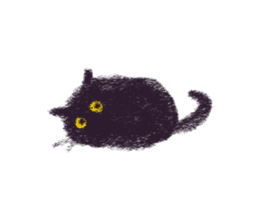 Little Black Cat Momo. sticker #10317122