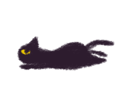 Little Black Cat Momo. sticker #10317123