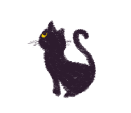 Little Black Cat Momo. sticker #10317124