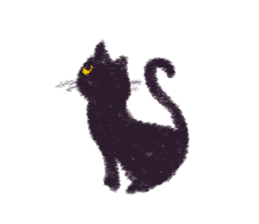 Little Black Cat Momo. sticker #10317124
