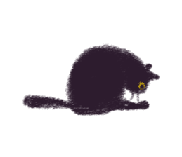 Little Black Cat Momo. sticker #10317125