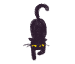 Little Black Cat Momo. sticker #10317126