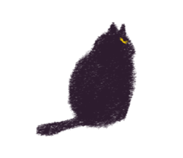 Little Black Cat Momo. sticker #10317127
