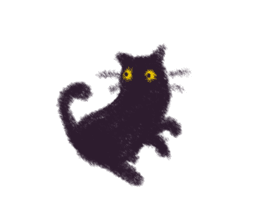 Little Black Cat Momo. sticker #10317128