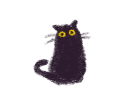 Little Black Cat Momo. sticker #10317129