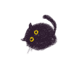 Little Black Cat Momo. sticker #10317130