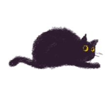 Little Black Cat Momo. by jenifa sticker #10317096