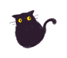 Little Black Cat Momo. sticker #10317132