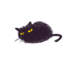 Little Black Cat Momo. sticker #10317133