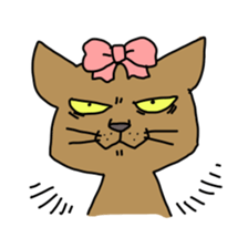 Funny Face Cats Sticker sticker #10317313