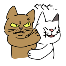 Funny Face Cats Sticker sticker #10317331