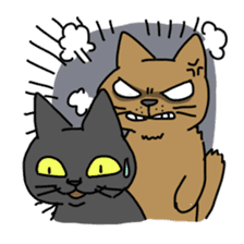 Funny Face Cats Sticker sticker #10317333