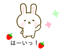 Rabbit Strawberry Balloon sticker #10317537