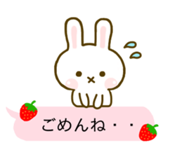 Rabbit Strawberry Balloon sticker #10317544