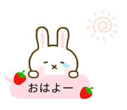 Rabbit Strawberry Balloon sticker #10317545