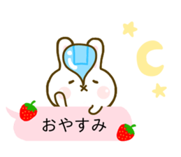 Rabbit Strawberry Balloon sticker #10317548