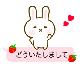 Rabbit Strawberry Balloon sticker #10317551
