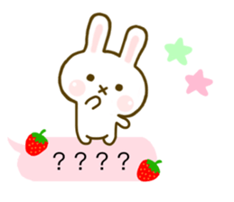 Rabbit Strawberry Balloon sticker #10317555
