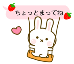 Rabbit Strawberry Balloon sticker #10317563