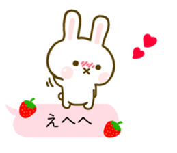 Rabbit Strawberry Balloon sticker #10317568