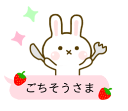 Rabbit Strawberry Balloon sticker #10317572