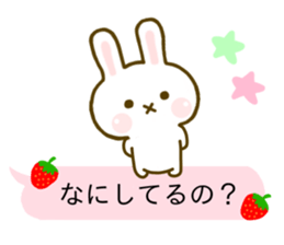 Rabbit Strawberry Balloon sticker #10317573