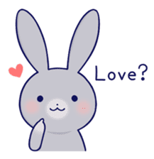 Lovey-dovey rabbit Gray rabbit ver 2 sticker #10317622