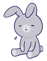 Lovey-dovey rabbit Gray rabbit ver 2 sticker #10317630