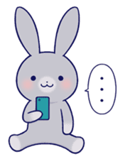 Lovey-dovey rabbit Gray rabbit ver 2 sticker #10317631