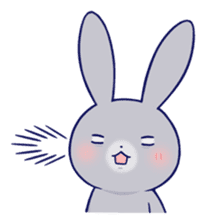 Lovey-dovey rabbit Gray rabbit ver 2 sticker #10317632