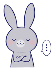Lovey-dovey rabbit Gray rabbit ver 2 sticker #10317639