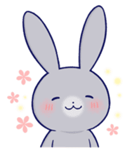 Lovey-dovey rabbit Gray rabbit ver 2 sticker #10317640