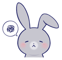 Lovey-dovey rabbit Gray rabbit ver 2 sticker #10317641