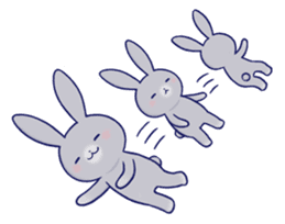 Lovey-dovey rabbit Gray rabbit ver 2 sticker #10317643