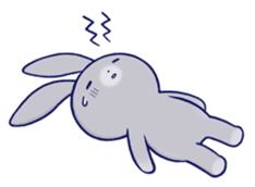 Lovey-dovey rabbit Gray rabbit ver 2 sticker #10317644