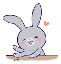 Lovey-dovey rabbit Gray rabbit ver 2 sticker #10317648