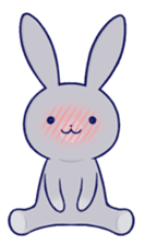 Lovey-dovey rabbit Gray rabbit ver 2 sticker #10317650