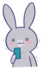 Lovey-dovey rabbit Gray rabbit ver 2 sticker #10317652