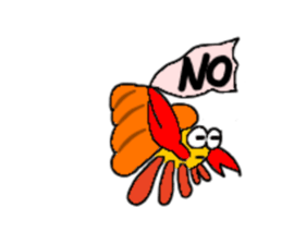 Hermit crab-kun sticker #10318897