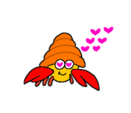 Hermit crab-kun sticker #10318924