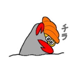 Hermit crab-kun sticker #10318932