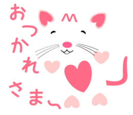Heart-shaped cat Sticker03 sticker #10318976