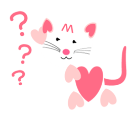 Heart-shaped cat Sticker03 sticker #10318984
