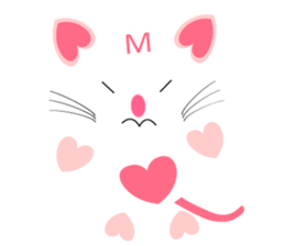 Heart-shaped cat Sticker03 sticker #10318997