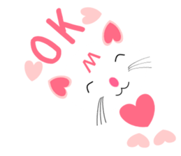 Heart-shaped cat Sticker03 sticker #10319004
