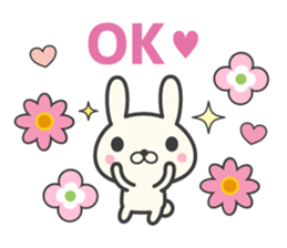 Flowers bloom spring rabbit stickers sticker #10319617