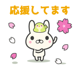 Flowers bloom spring rabbit stickers sticker #10319622