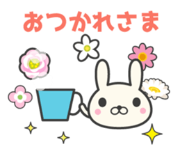 Flowers bloom spring rabbit stickers sticker #10319623