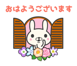 Flowers bloom spring rabbit stickers sticker #10319628