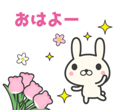 Flowers bloom spring rabbit stickers sticker #10319629